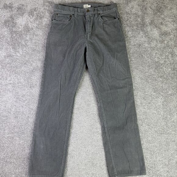 J Crew Pants Men’s 32x30 Gray Slim Straight Corduroy Casual Business - Picture 2 of 9
